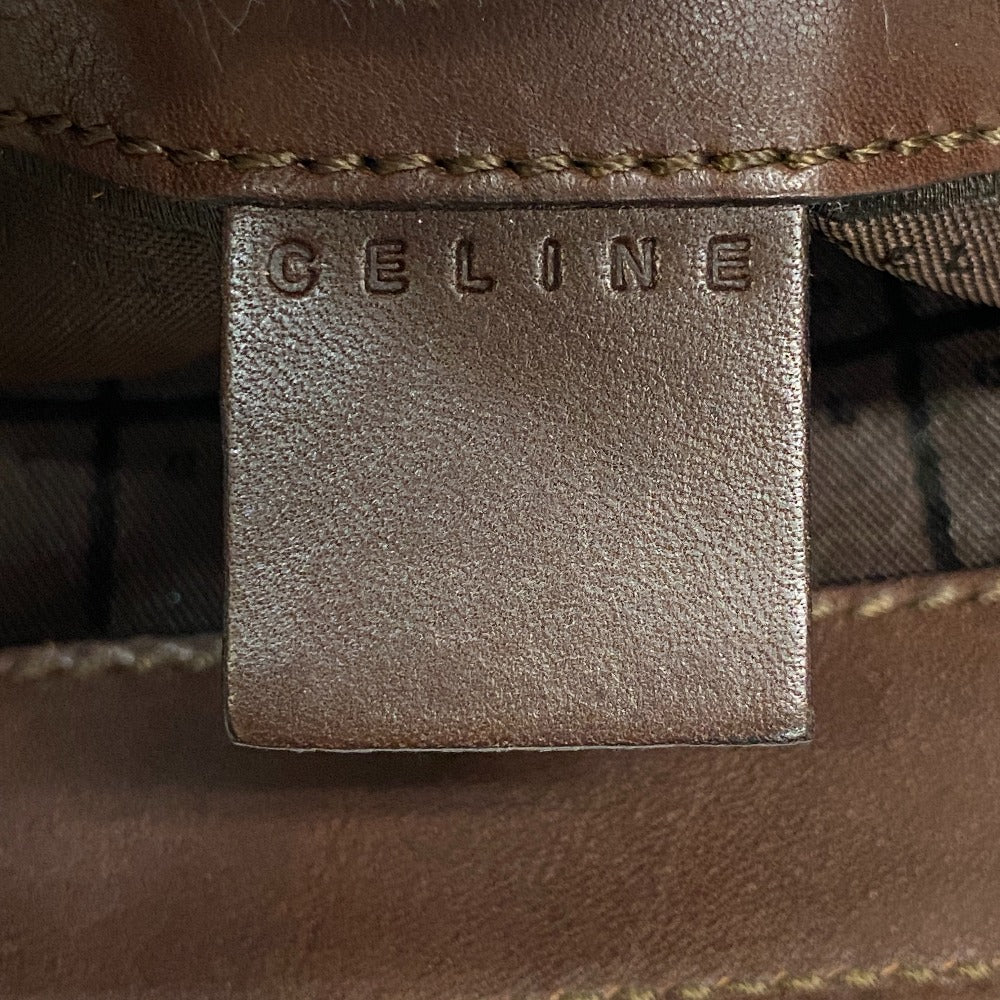 CELINE Handbag Leather, Canvas Brown canvas Sulky