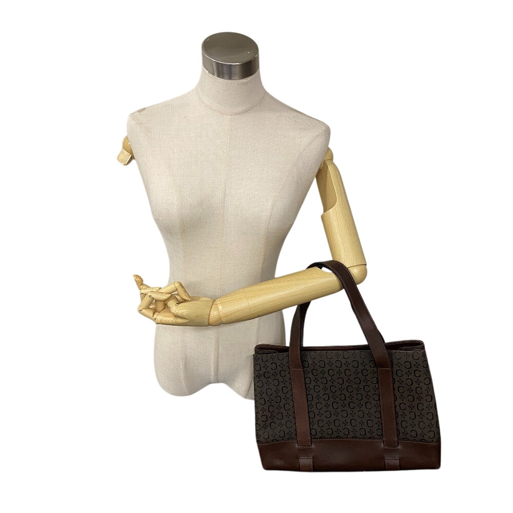 CELINE Handbag Leather, Canvas Brown canvas Sulky