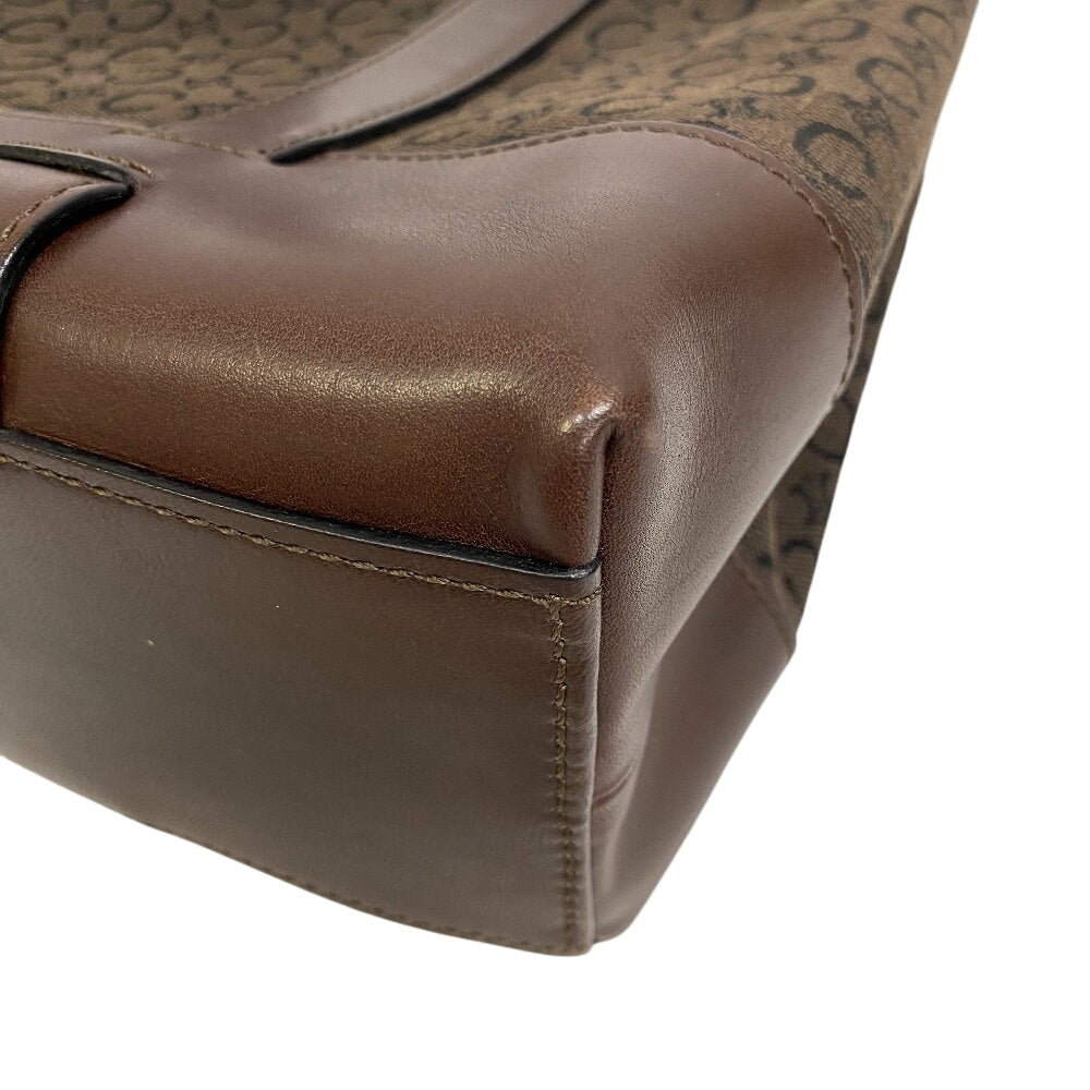 CELINE Handbag Leather, Canvas Brown canvas Sulky