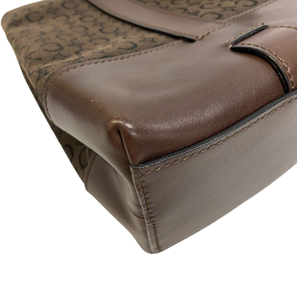 CELINE Handbag Leather, Canvas Brown canvas Sulky