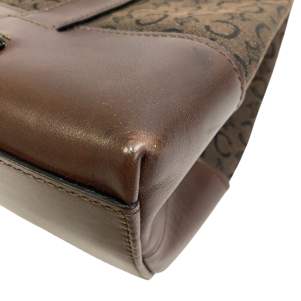 CELINE Handbag Leather, Canvas Brown canvas Sulky