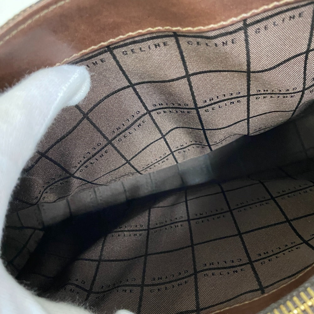 CELINE Handbag Leather, Canvas Brown canvas Sulky