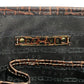 CELINE Handbag Leather, Canvas Brown Croco embossed Boogie bag Women Used Authentic