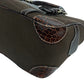 CELINE Handbag Leather, Canvas Brown Croco embossed Boogie bag Women Used Authentic