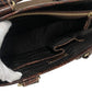 CELINE Handbag Leather, Canvas Brown Croco embossed Boogie bag Women Used Authentic