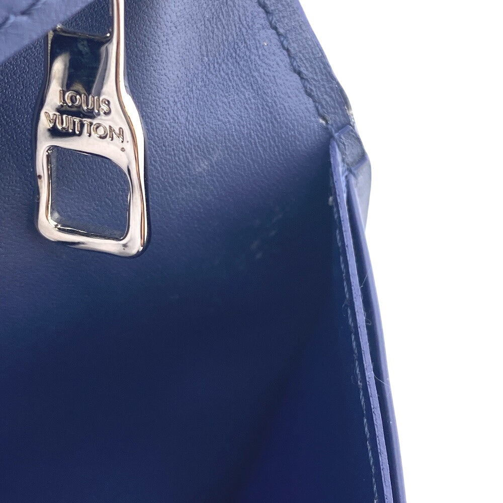 LOUIS VUITTON Long Wallet Purse M80465 leather Navy Monogram Watercolor Portefeuille Brassa Women Used Authentic