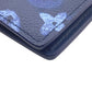 LOUIS VUITTON Long Wallet Purse M80465 leather Navy Monogram Watercolor Portefeuille Brassa Women Used Authentic