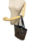 CELINE Tote Bag leather black bucket handbag Macadam Women Used Authentic