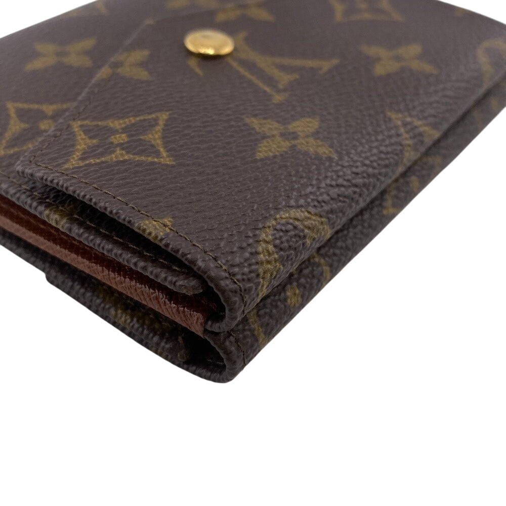 LOUIS VUITTON Tri-fold wallet M61660 Monogram canvas, leather Brown vintage Monogram Portonebier Women(Unisex) Used Authentic