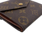 LOUIS VUITTON Tri-fold wallet M61660 Monogram canvas, leather Brown vintage Monogram Portonebier Women(Unisex) Used Authentic