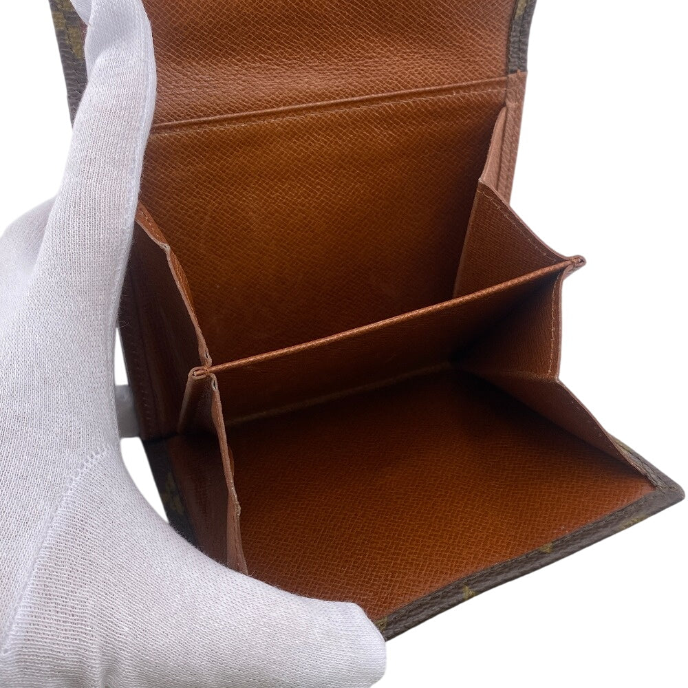 LOUIS VUITTON Tri-fold wallet M61660 Monogram canvas, leather Brown vintage Monogram Portonebier Women(Unisex) Used Authentic
