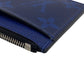 LOUIS VUITTON Coin case M30270 Monogram canvas, Taiga leather cobalt blue Taigalama Coin card holder mens Used Authentic