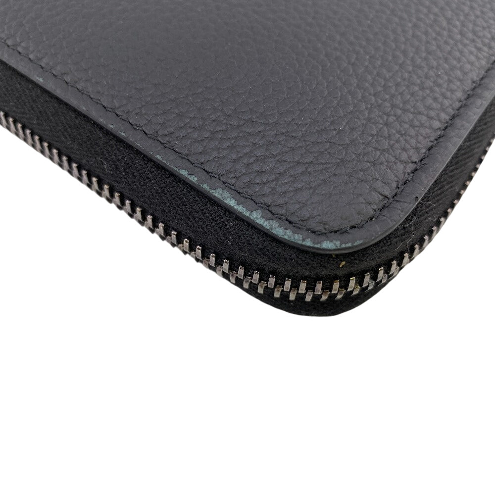 Dior Long Wallet Purse leather black CD logo
