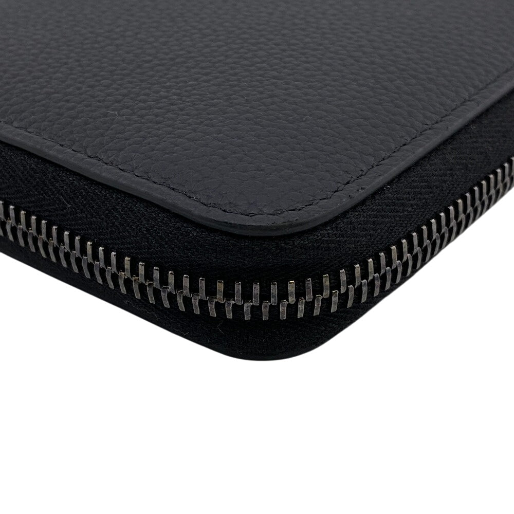 Dior Long Wallet Purse leather black CD logo