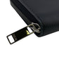 Dior Long Wallet Purse leather black CD logo
