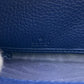 GUCCI Long Wallet Purse 771154 leather Navy Zip Around logo mens(Unisex) Used Authentic
