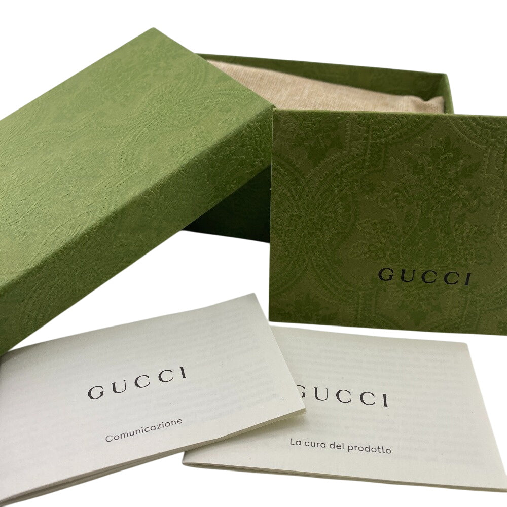 GUCCI Bifold Wallet 746059 leather blue Compact wallet Interlocking G Women Used Authentic