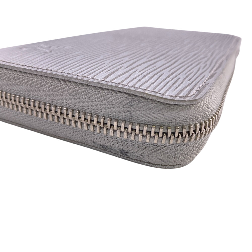LOUIS VUITTON Long Wallet Purse M82794 Epi Silver Epi Zippy wallet Women Used Authentic