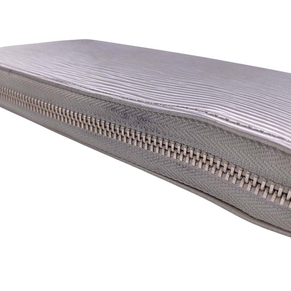 LOUIS VUITTON Long Wallet Purse M82794 Epi Silver Epi Zippy wallet Women Used Authentic