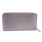 LOUIS VUITTON Long Wallet Purse M82794 Epi Silver Epi Zippy wallet Women Used Authentic