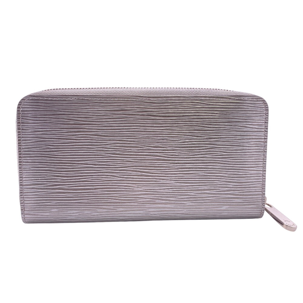 LOUIS VUITTON Long Wallet Purse M82794 Epi Silver Epi Zippy wallet Women Used Authentic