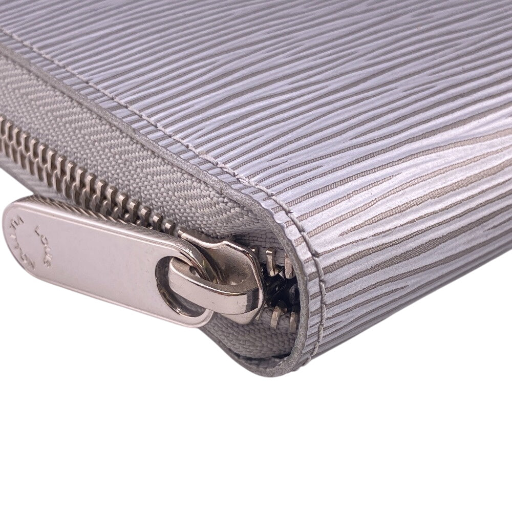 LOUIS VUITTON Long Wallet Purse M82794 Epi Silver Epi Zippy wallet Women Used Authentic