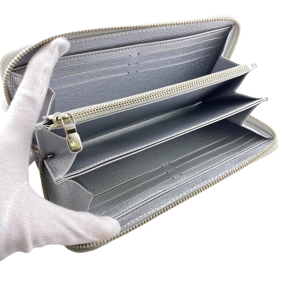 LOUIS VUITTON Long Wallet Purse M82794 Epi Silver Epi Zippy wallet Women Used Authentic