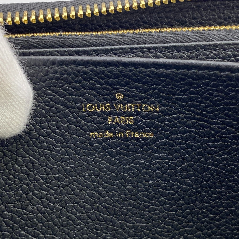 LOUIS VUITTON Long Wallet Purse M80481 leather black Zip Around Monogram Ann Platt Zippy Wallet Bicolor Women Used Authentic