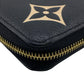 LOUIS VUITTON Long Wallet Purse M80481 leather black Zip Around Monogram Ann Platt Zippy Wallet Bicolor Women Used Authentic