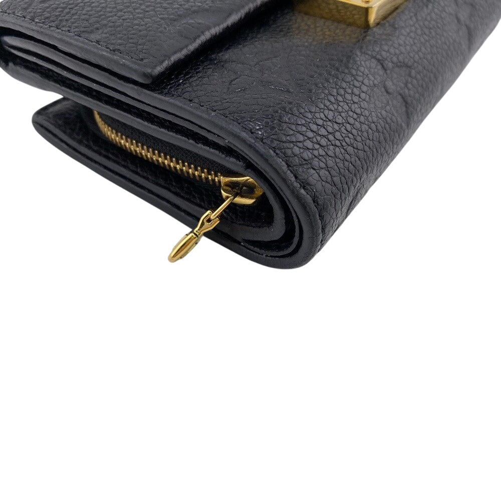 LOUIS VUITTON Bifold Wallet M80880 Monogram Ann Platt Noir Monogram Ann Platt Portefeuille Metis Compact Women Used Authentic