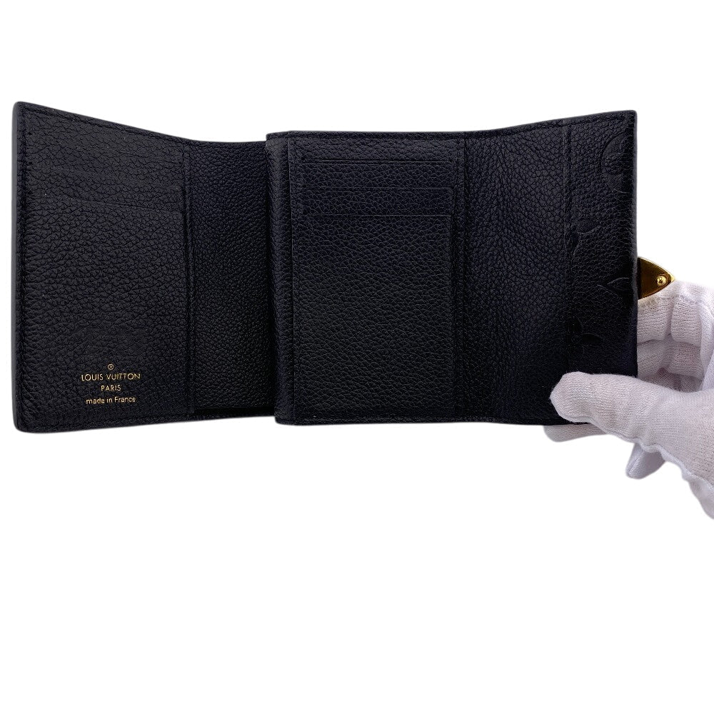 LOUIS VUITTON Bifold Wallet M80880 Monogram Ann Platt Noir Monogram Ann Platt Portefeuille Metis Compact Women Used Authentic