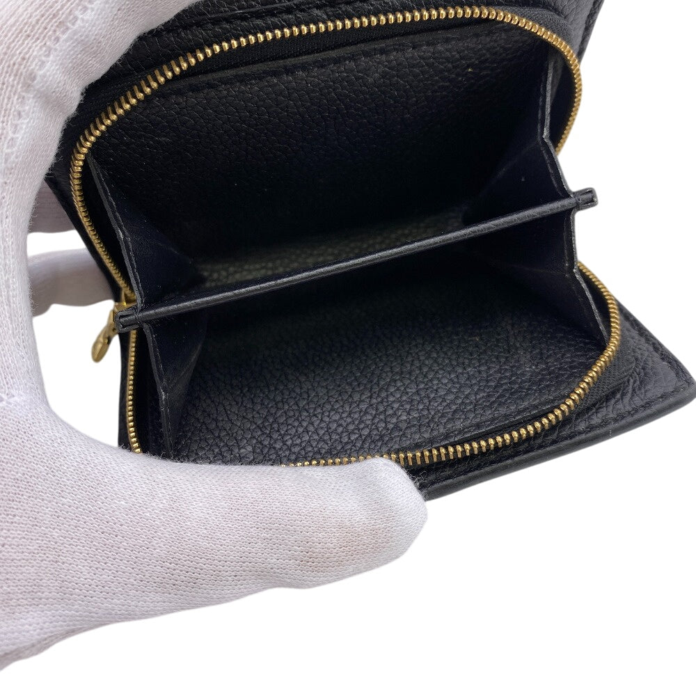 LOUIS VUITTON Bifold Wallet M80880 Monogram Ann Platt Noir Monogram Ann Platt Portefeuille Metis Compact Women Used Authentic