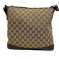 GUCCI Shoulder Bag 145857 GG canvas, leather beige GG canvas Women(Unisex) Used Authentic