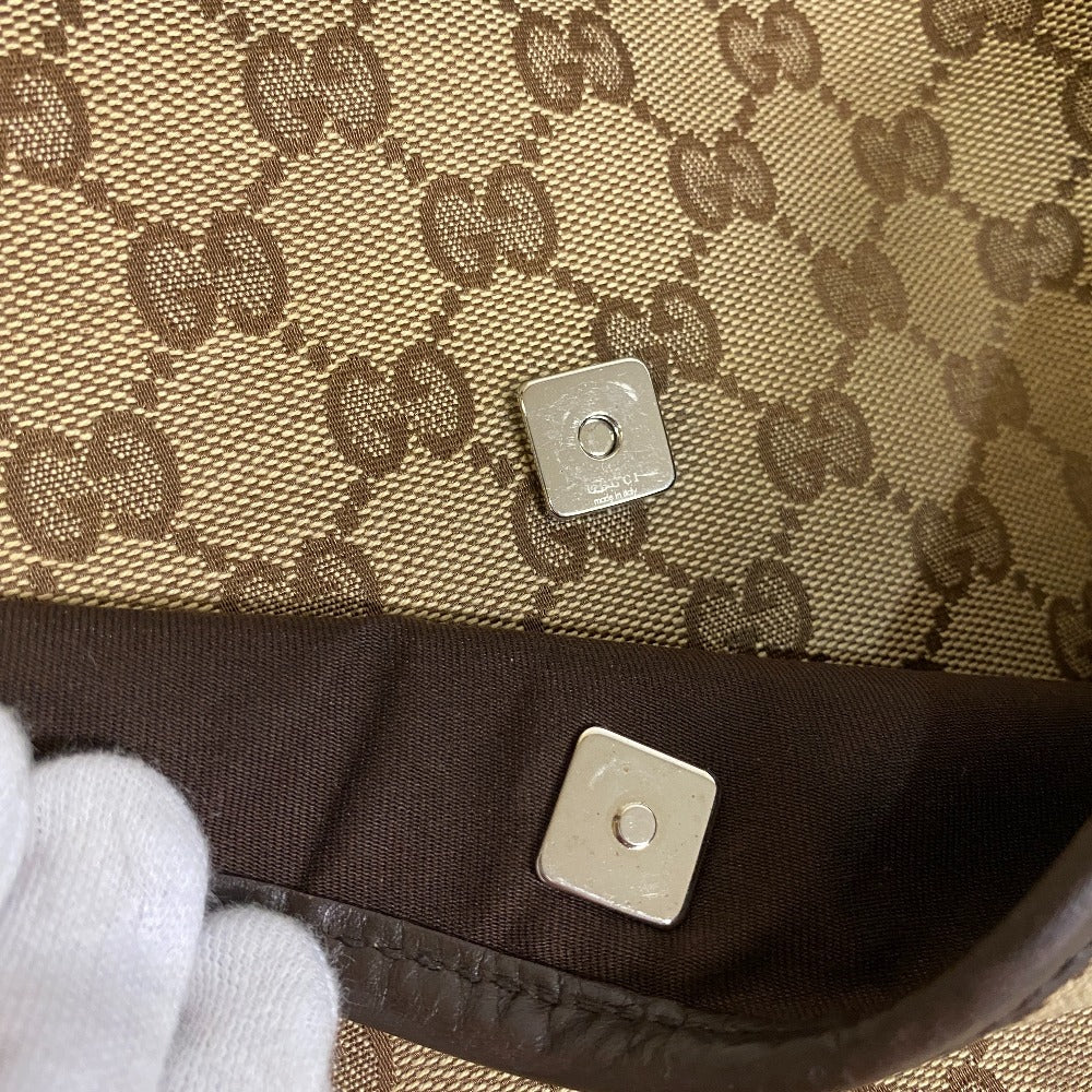 GUCCI Shoulder Bag 145857 GG canvas, leather beige GG canvas Women(Unisex) Used Authentic