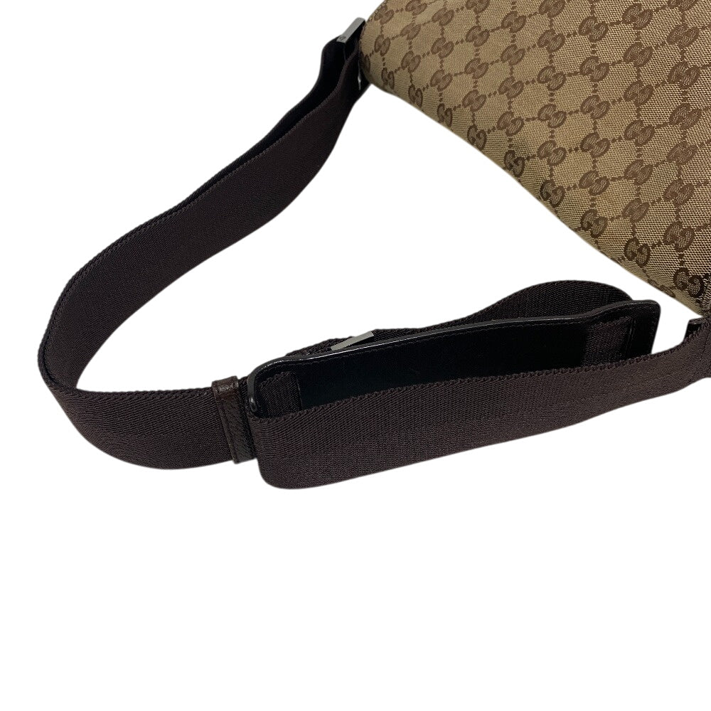 GUCCI Shoulder Bag 146236 GG canvas, leather beige GG canvas Women(Unisex) Used Authentic