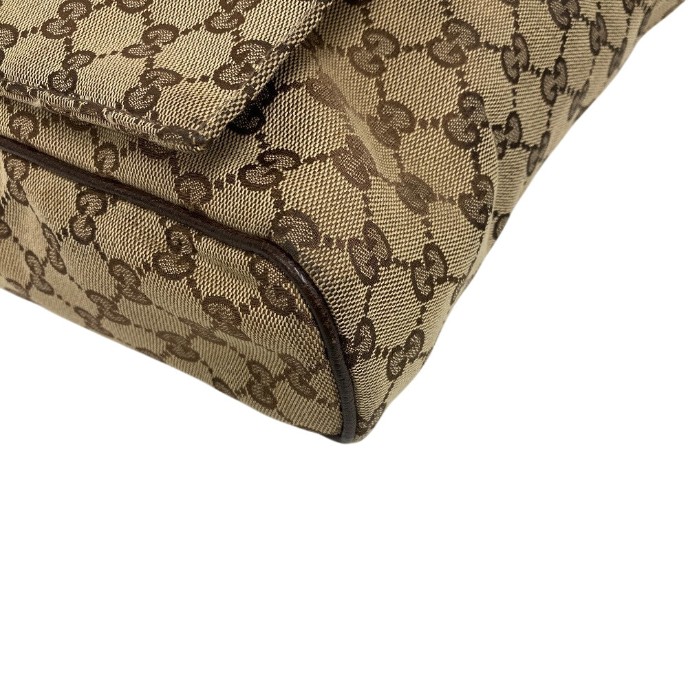 GUCCI Shoulder Bag 146236 GG canvas, leather beige GG canvas Women(Unisex) Used Authentic