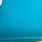 LOUIS VUITTON Tri-fold wallet M11500 leather blue Portefeuille Pilot Women Used Authentic