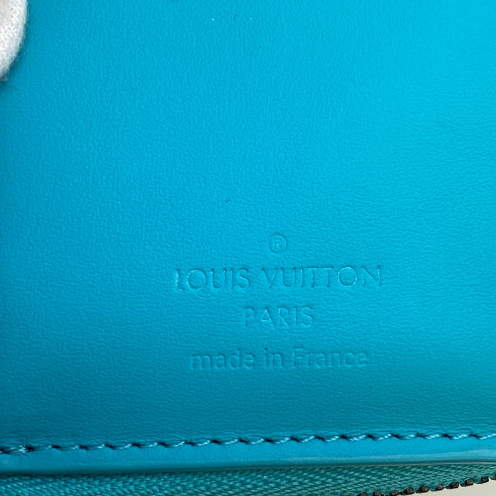 LOUIS VUITTON Tri-fold wallet M11500 leather blue Portefeuille Pilot Women Used Authentic
