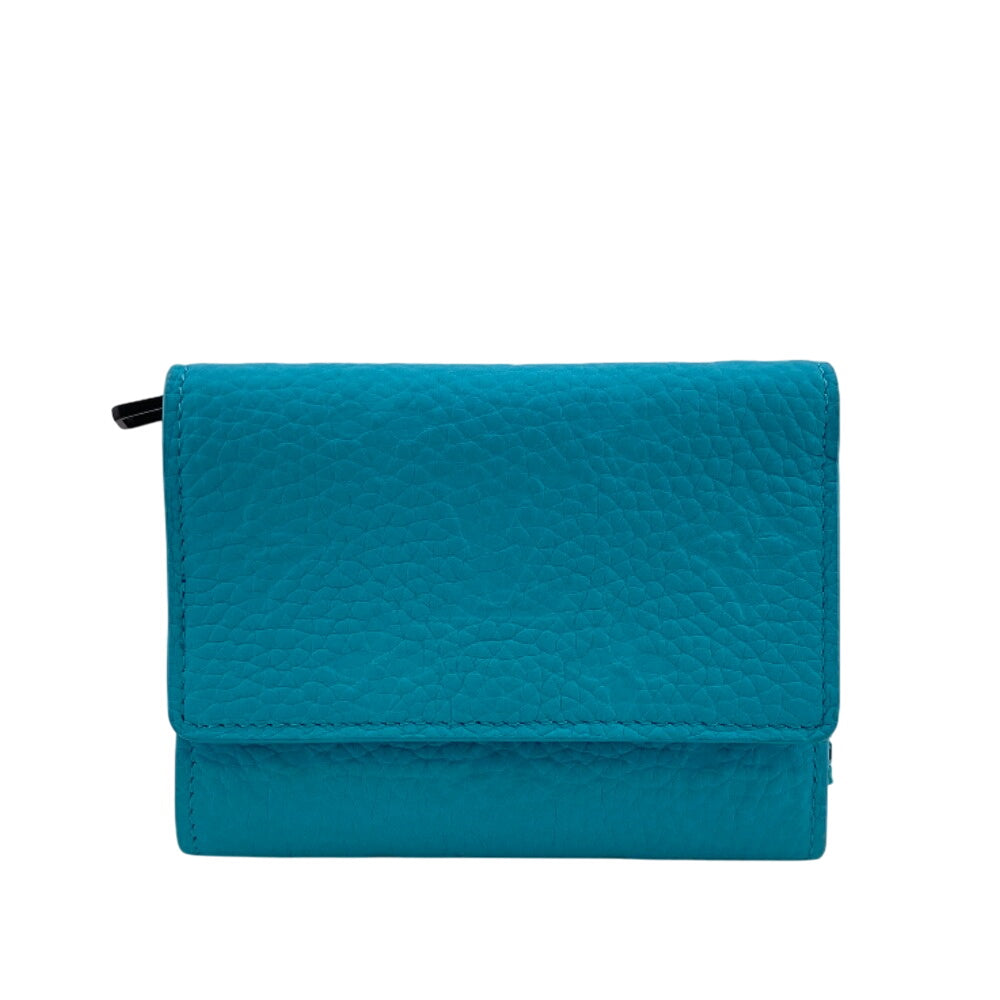 LOUIS VUITTON Tri-fold wallet M11500 leather blue Portefeuille Pilot Women Used Authentic