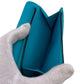 LOUIS VUITTON Tri-fold wallet M11500 leather blue Portefeuille Pilot Women Used Authentic