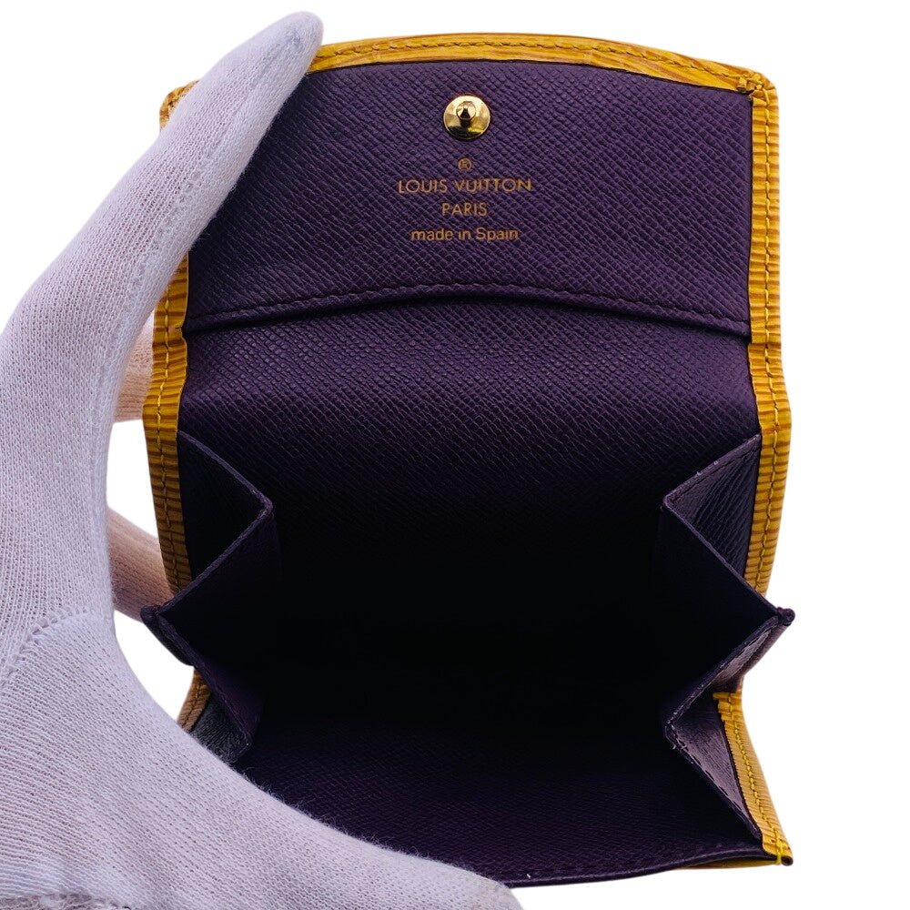 LOUIS VUITTON Coin case M63419 Epi Leather yellow Tassiri Yellow Epi Portomonet Simple Women(Unisex) Used Authentic
