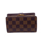 LOUIS VUITTON Bifold Wallet N61664 Damier Brown Damier Porto Monnaie Bien-Vienois Ebene Women Used Authentic