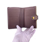 LOUIS VUITTON Bifold Wallet N61664 Damier Brown Damier Porto Monnaie Bien-Vienois Ebene Women Used Authentic