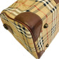 Burberrys Boston Duffel bag PVC, Leather beige Hand Bag Travel Bag check unisex(Unisex) Used Authentic