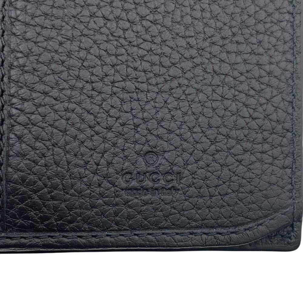 GUCCI Long Wallet Purse 795296 leather black mens Used Authentic