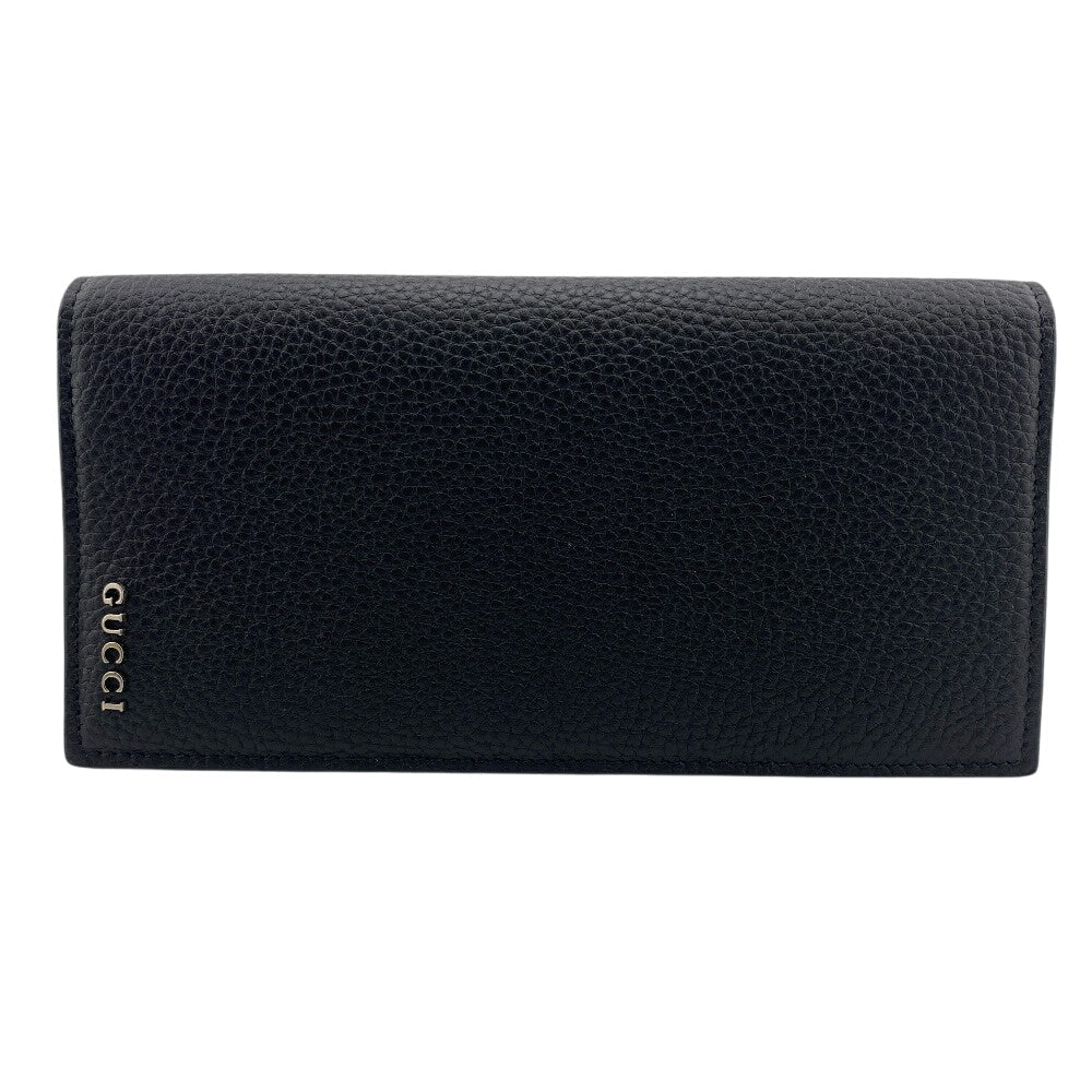 GUCCI Long Wallet Purse 795296 leather black mens Used Authentic