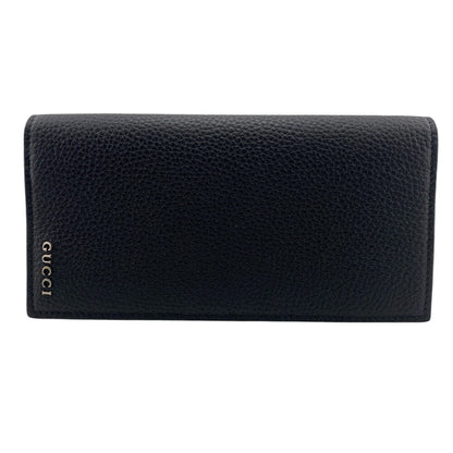 GUCCI Long Wallet Purse 795296 leather black mens Used Authentic