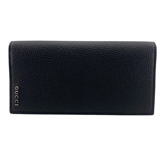 GUCCI Long Wallet Purse 795296 leather black mens Used Authentic