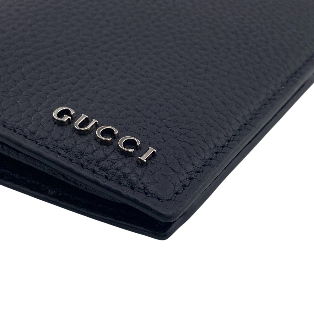 GUCCI Long Wallet Purse 795296 leather black mens Used Authentic