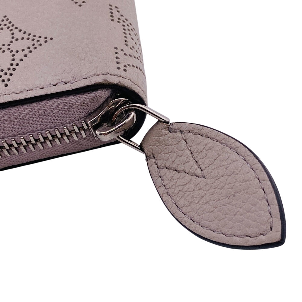 LOUIS VUITTON Long Wallet Purse M68670 Mahina gray Round zip wallet Mahina Zippy wallet Women Used Authentic
